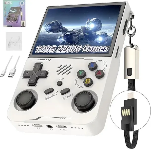 marevic R36XX Handheld Video Game Console 128G, Retro Gaming Console 15000+ Classic Games 12+ Emula…