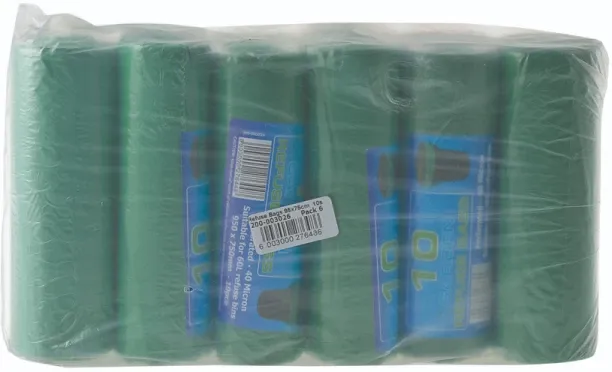 Dothome Green Refuse Bag - Set of 6 10 Per Pack Large Garbage Bag  Pack of 6