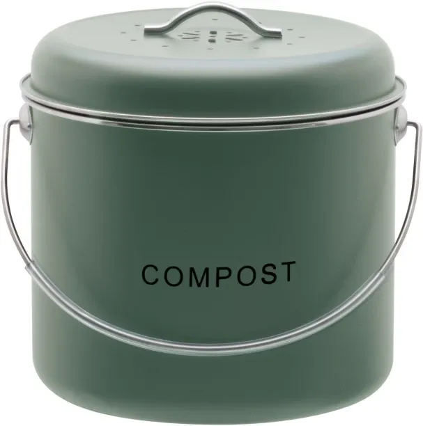 Microgarden "6 L Kitchen Compost - Recycling Bin- Eucalyptus " Garden Mulch
