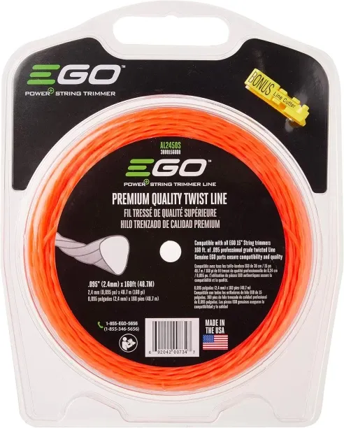 ego 50M 2.4mm Premium Quality Twist Line for String Trimmer Models ST1500/-S/F/SF - AL2450S Cordles…