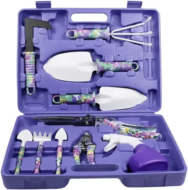 BOWENSTORE 10pcs/Set Gardening Tool Set Garden Supplies Agricultural Tools Garden Hand Gifts for Ga…
