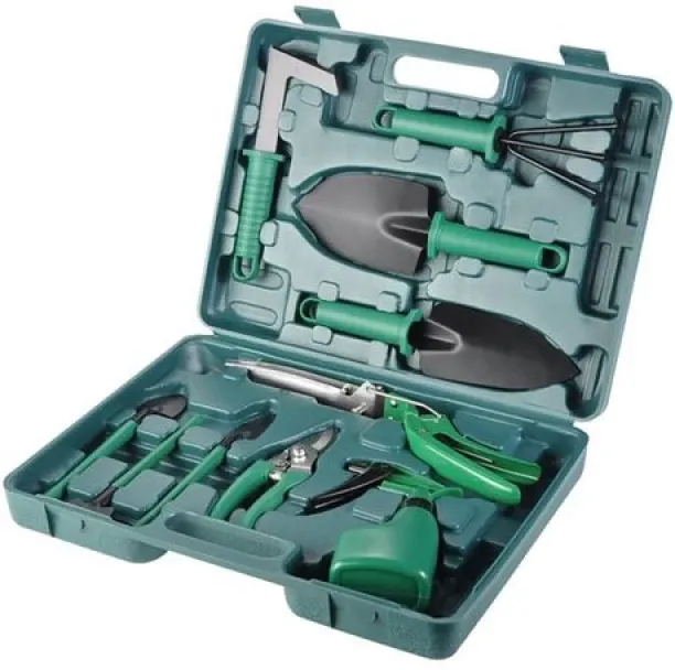 fancystuff Durable Garden Tool Set with Storage Case - 10 Piece Garden Tool Kit
