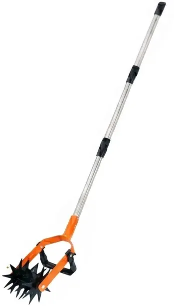 BEBONA Manual Garden Tiller -Hand Push Rotary Cultivator with Stainless Steel Handle and Steel Tine…