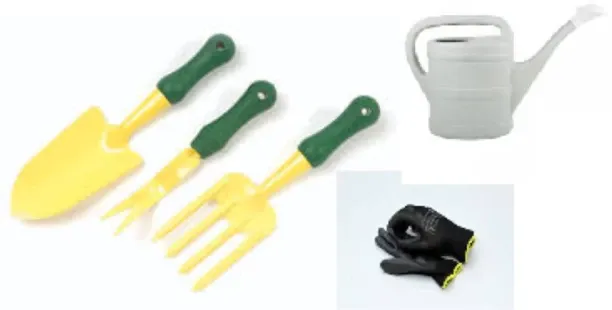 Otto Garden Tool Set Combo – Lasher Rake, Spade & Fork with 5L Watering Can and Gardening Gloves Ga…