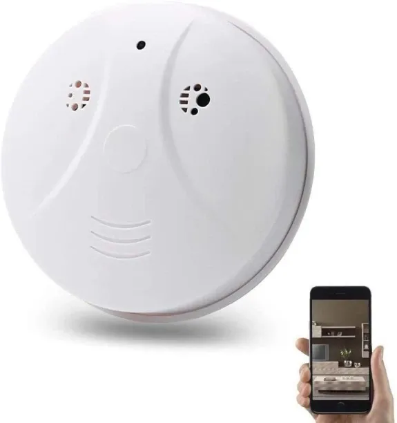 Home Security Hidden Spy Camera & Smoke Detector Home Security Gas Detector