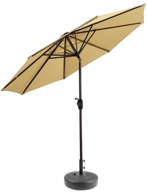sub sahara living Patio Umbrella with Base Included – Large Outdoor Garden Shade with UV Protection…