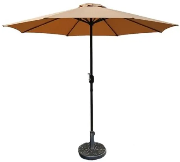 Prime Mart Outdoor Patio Umbrella, Metal Frame with Gazebo Design Canvas Shade with Stand for Garde…