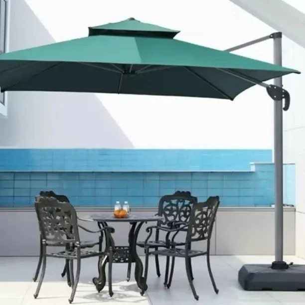 Prestige Home Cantilever Green Sun Umbrella Gazebo