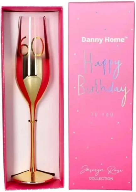 DH 60th Birthday Champagne  Glass