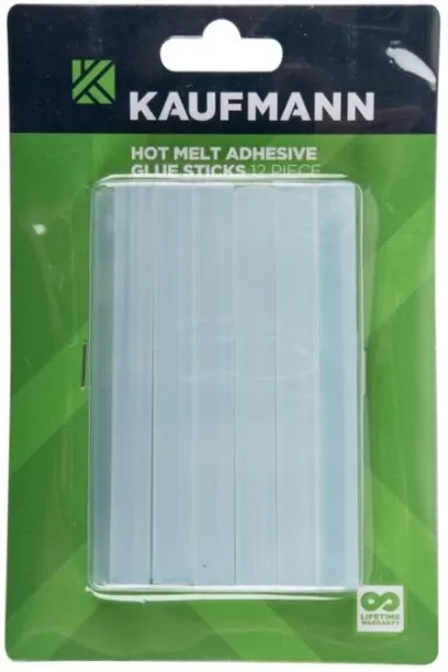 Kaufmann Hotmelt Glue Gun Sticks 100x10mm 12Piecee - 2 Pack Standard Temperature Corded Glue Gun
