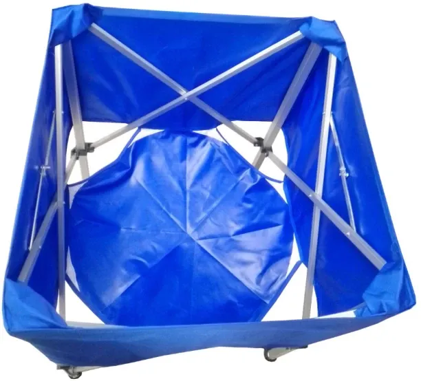 HOME GYM Ball Trolley Cart - Blue Manual Golf Trolley