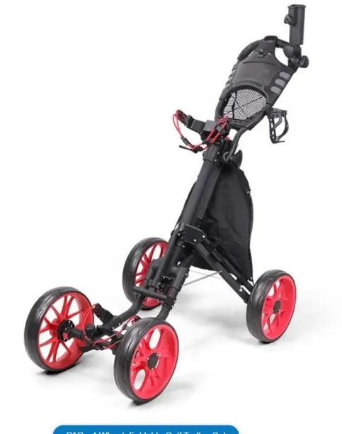 HOME GYM PAR - 4 Wheel, Foldable Golf Trolley Set Manual Golf Trolley