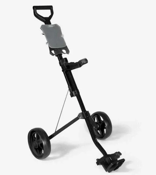 INESIS 2-wheel golf trolley - black Manual Golf Trolley
