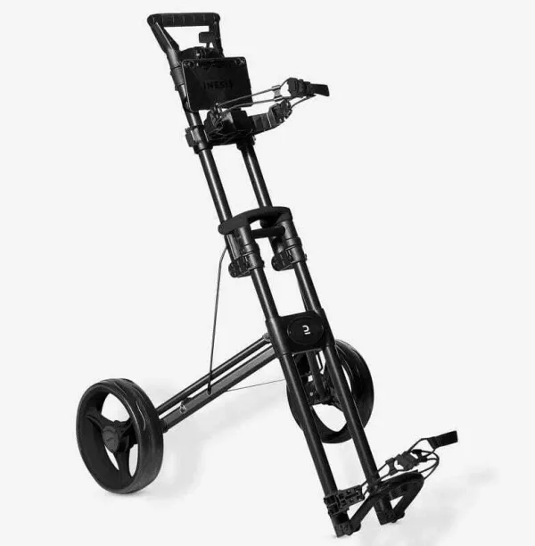 INESIS 2-wheel compact golf trolley - black Manual Golf Trolley