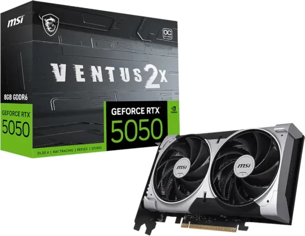 MSI NVIDIA GeForce RTX 5050 VENTUS 2X OC GDDR6 Graphics Card