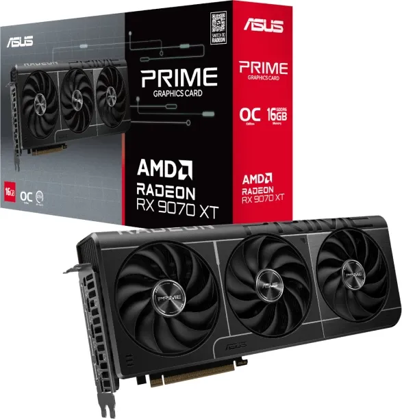 Asus AMD Radeon Prime Radeon RX 9070 XT OC Edition GDDR6 Graphics Card