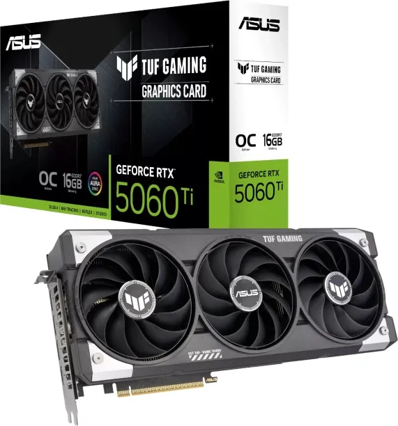 ASUS NVIDIA TUF Gaming GeForce RTX 5060 Ti 16GB GDDR7 OC Edition GDDR7 Graphics Card