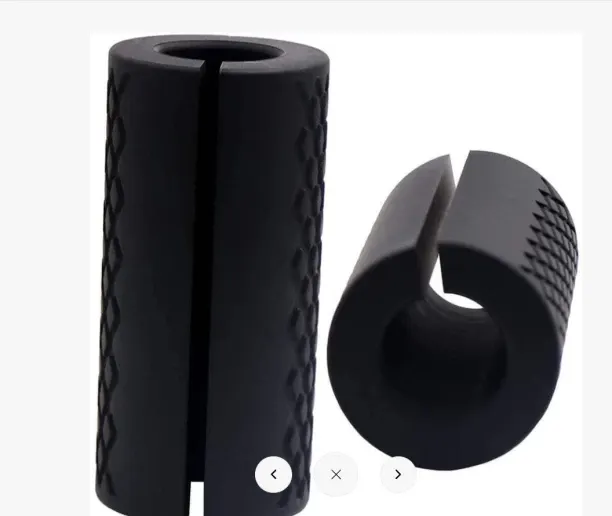 HOME GYM Anti-Slip Rubber Barbell Grips - Black Foam