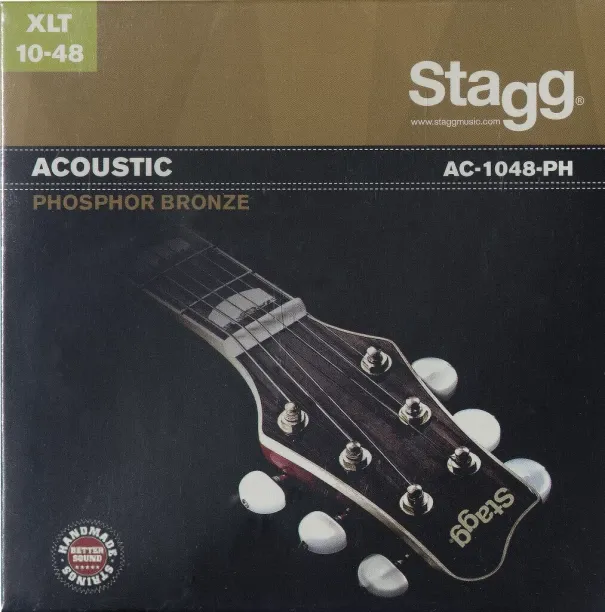 Stagg Acoustic AC1048PH Phosphor Bronze 6 str Acoustic Set - Extra Light Guitar String