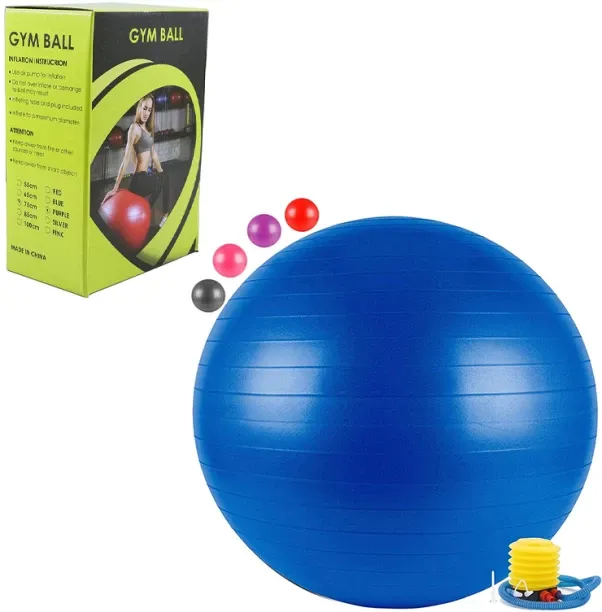 PrimePickSA Anti-Burst Exercise Ball - 75cm Yoga & Pilates Ball, Soft Gymnastics Ball for Core & St…