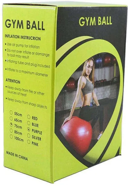 ShopMarket Anti-Burst Professional Exercise & Yoga Ball with Pump 50 cm Gym Ball