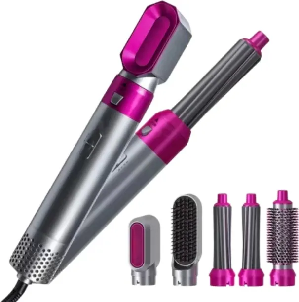 PrimePickSA 5-in-1 Multifunctional Hot Air Styler – Dry, Straighten & Curl, Professional Salon Resu…
