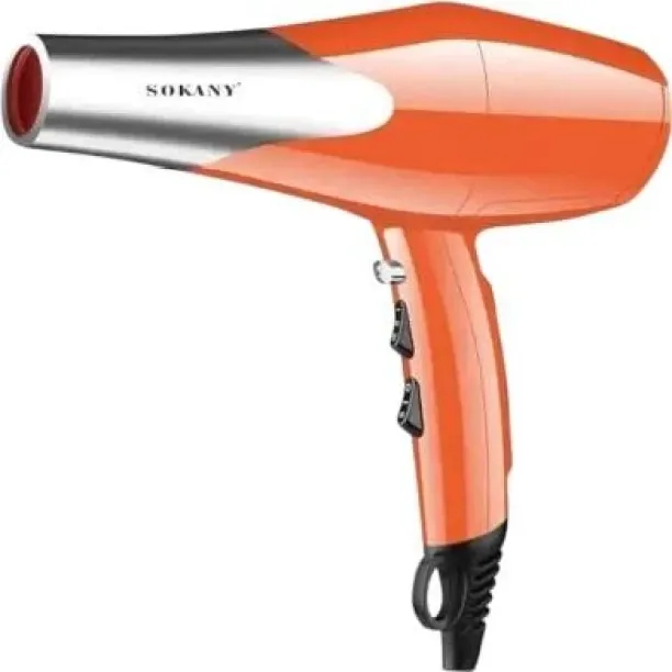 Sokany Orange and Chrome Professional 2000w Hairdryer Hair Dryer