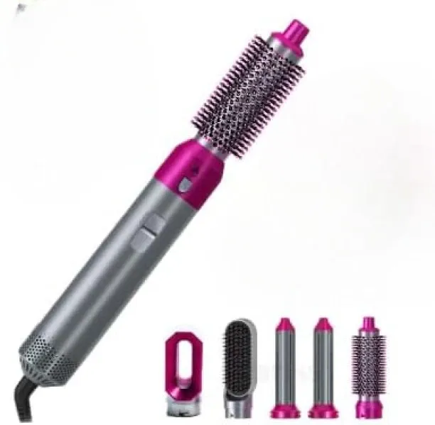 HOT AIR STYLER ALL NEW (5 In 1)786 Gray Pink Hair Dryer Brush Hair Styler