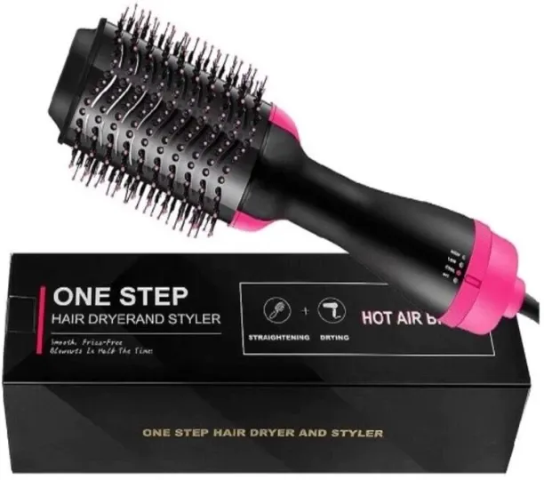 Hot Air Brush Hair Straightener Brush