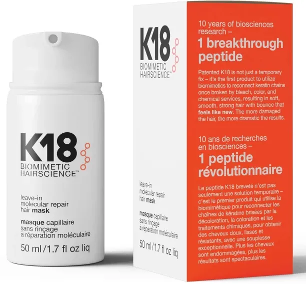 K18 Biomimetic Leave-In Molecular Repair Hair Mask, 50ml/1.7 fl oz,