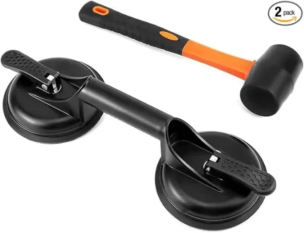 Happyfun Laminate Floor Gap Repair Tool,Floor Gap Repair Kit with Suction Cup Tool and Rubber Malle…