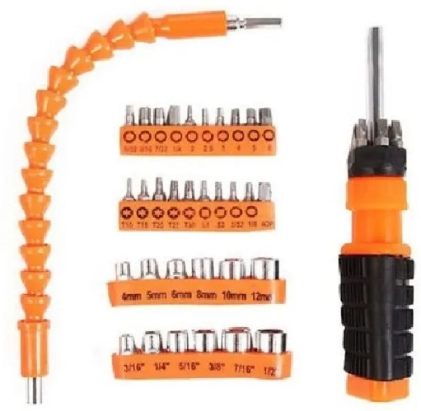 joburgdeals 43 Piece Flexible Screwdriver Bit Socket Set Hammer Drill