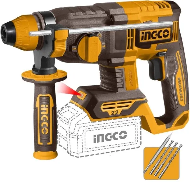 Ingco Cordless Rotary Hammer Drill 20V 22mm Rotary Hammer Drill