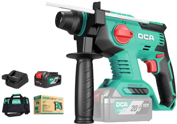 DCA ADZC22DM 20V Brushless Rotary Hammer 2.1J Kit With 4.0Ah*1 & Charger Rotary Hammer Drill
