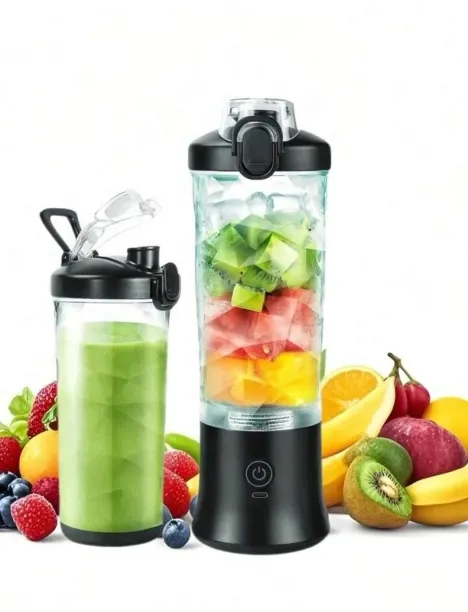 Black Generic USB Rechargeable Lightweight Personal Hand Blender, Juicer and Ice Crusher A9 1000 W …