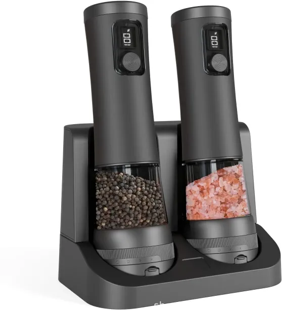 ZZBarer Double Mode Electric Salt Pepper Grinders Manual Hand Muller Grinder