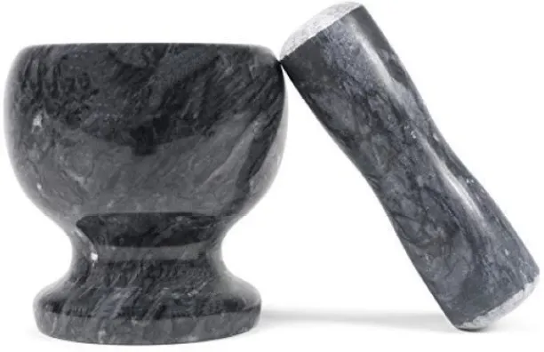 Crockery Centre Mortar & Pestel-Black Manual Hand Muller Grinder