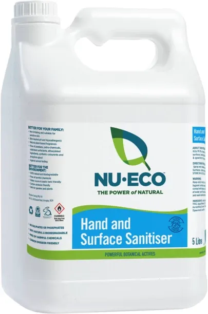 Nu-Eco Bio-degradable Hygienic Hand and Surface Cleanser (Sanitiser) with Powerful Botanical Active…