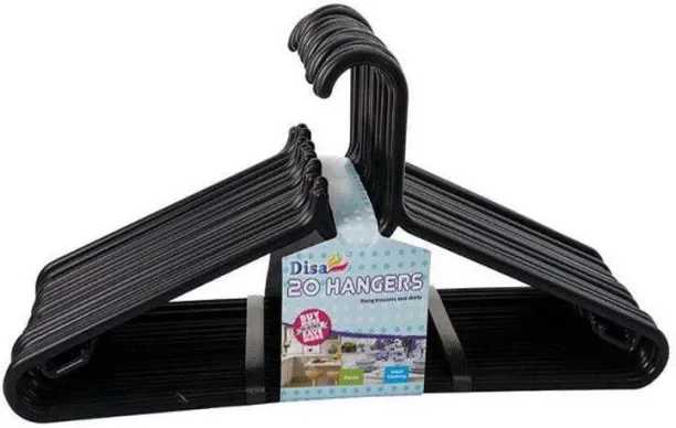 Disa NA Plastic Pack of 80 Hangers For  Coat