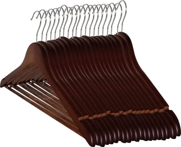 chenshia Luxury Wooden Clothes Hangers – Non-Slip Suit & Pant Hangers with 360° Swivel Hook, Notche…