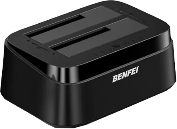 BENFEI 000423K USB-A / C 3.0 Male 2.5 / 3.5” SATA III 6Gbps Dual-Bay External Hard Drive Docking St…