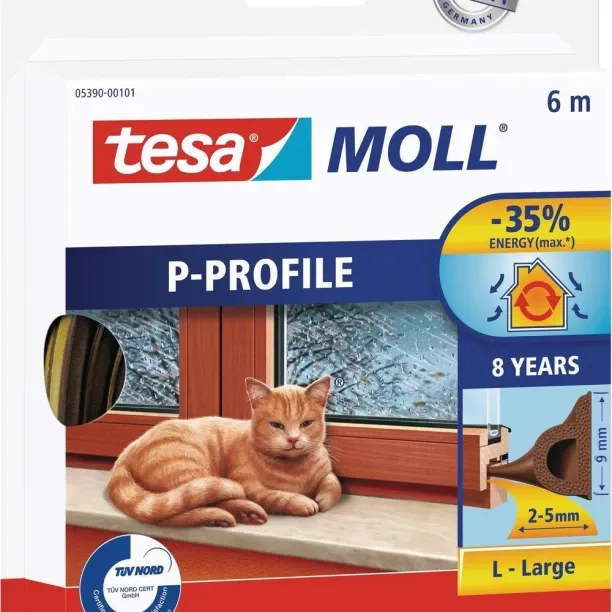 TESA P-PROFILE Window Insulation 600 cm Single Sided Tape