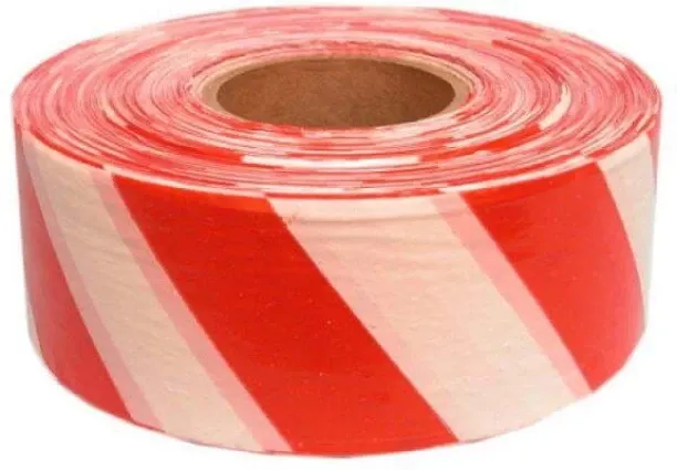 ORM Barrier Tape Red / White75mm 500M 5000 cm Road Marking Tape