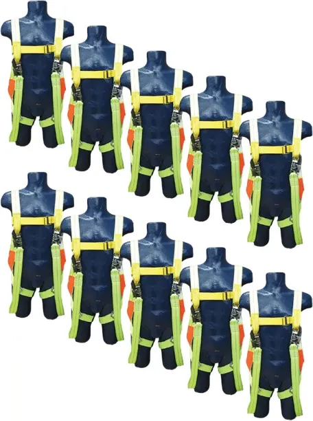 Mts Full Body Safety Harness with dual Webbing Lanyard and 2 Scaffolding Hooks Full Body Harness