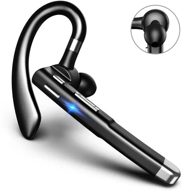 Moucles Bluetooth Headset Wireless Handsfree Earpiece, Bluetooth Earpiece Single Headset with ENC N…