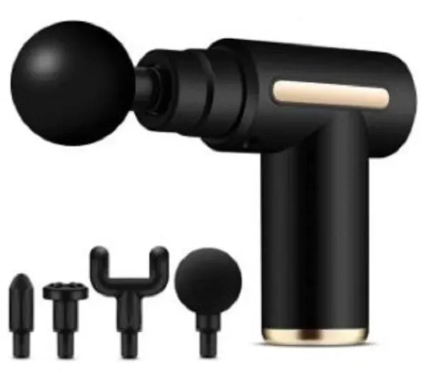 jozi trade Rechargeable 4 Heads Portable Muscle Massage Gun Percussion Massager