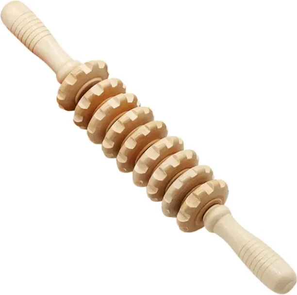 douhebaihuo Wooden Massage Roller - Anti-Cellulite Roller