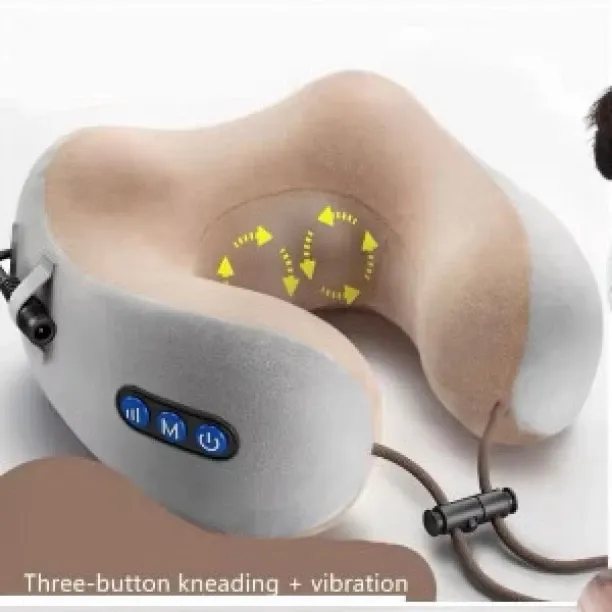 generic U-Shaped Neck Massage Pillow with Built in Battery
