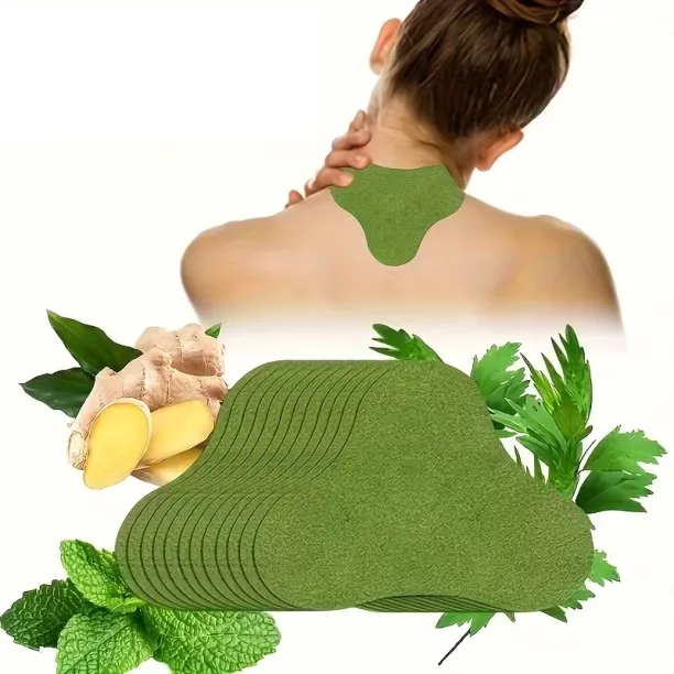 QISHI 100PCS Non-Woven Mugwort Heat Patches for Neck, Back, and Knees - Soothing Comfort Green Self…