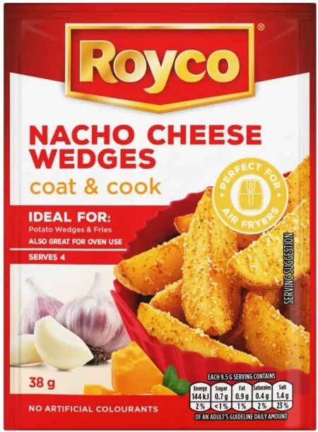Royco Nacho Cheese Wedges Coat & Cook